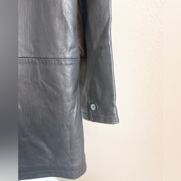 Roundtree & Yorke Black Leather Coat Jacket M - Picture 8 of 8